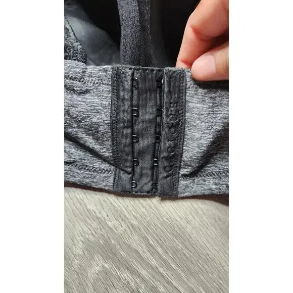 Cacique Gray Black Lace Lightly Lined Balconette Bra 40F - Picture 7 of 8